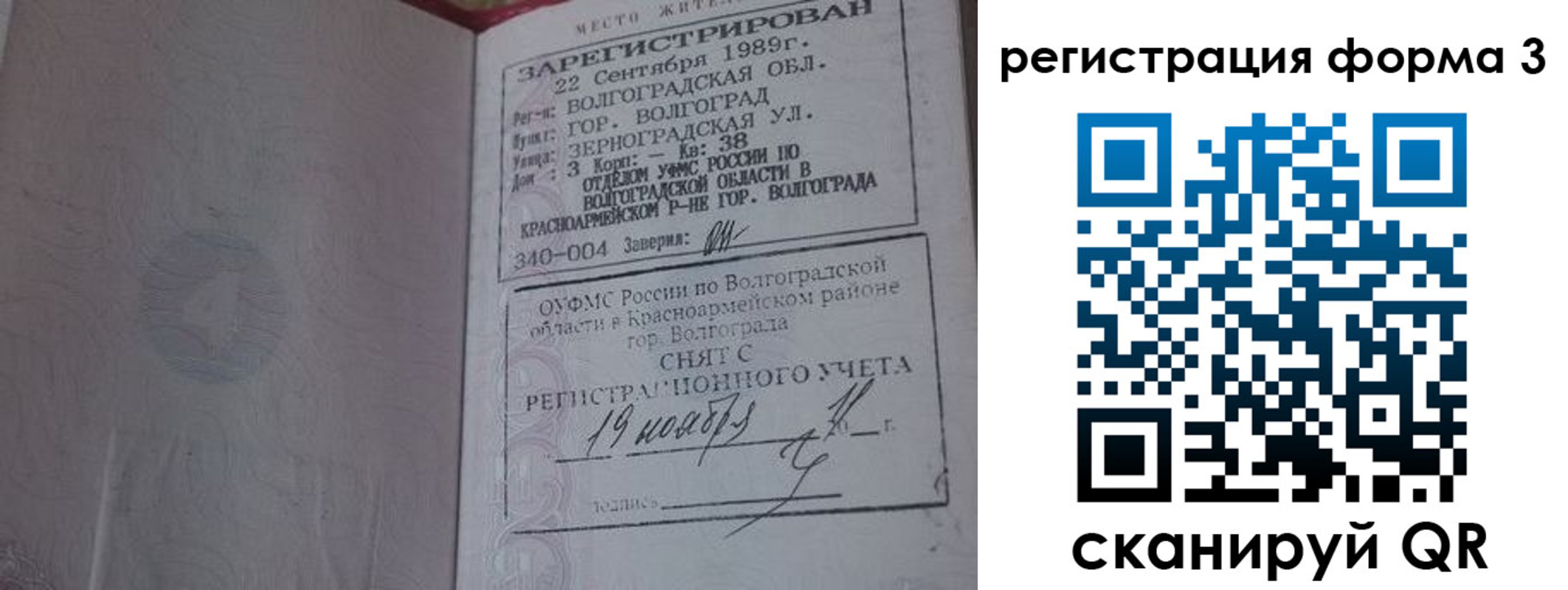 прописка штамп в Зее